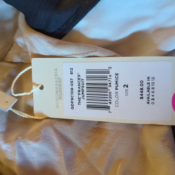 NWT BCBG Maxazria Runway Silk Francis Jumpsuit Sz 2 - Picture 4 of 4
